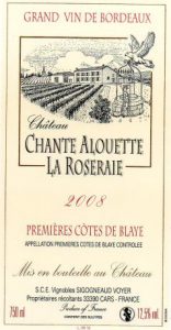Château Chante Alouette la Roseraie