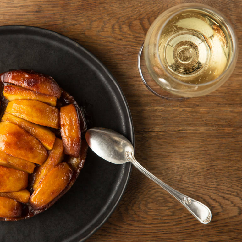 Tarte Tatin with crème de marrons