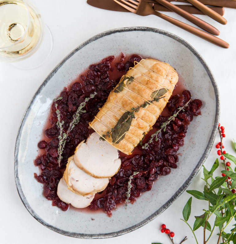 Turkey Breast Roast with cranberries