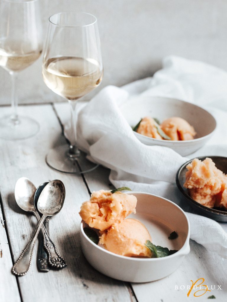 sorbet pêche vin