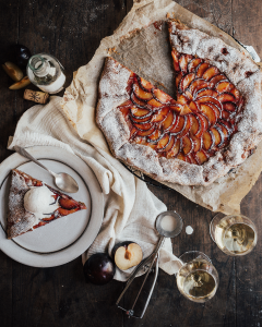 plum galette bordeaux wine