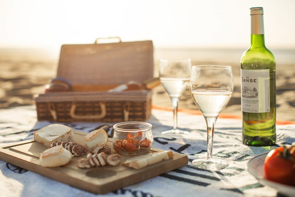 côte plage apéro vin