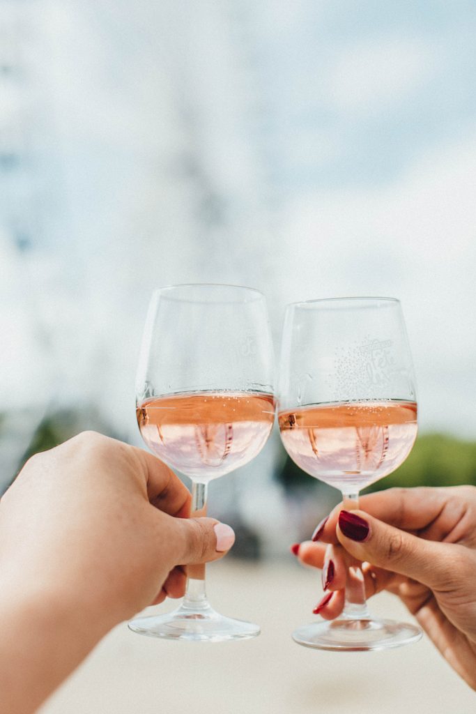 rosé barbecue verres