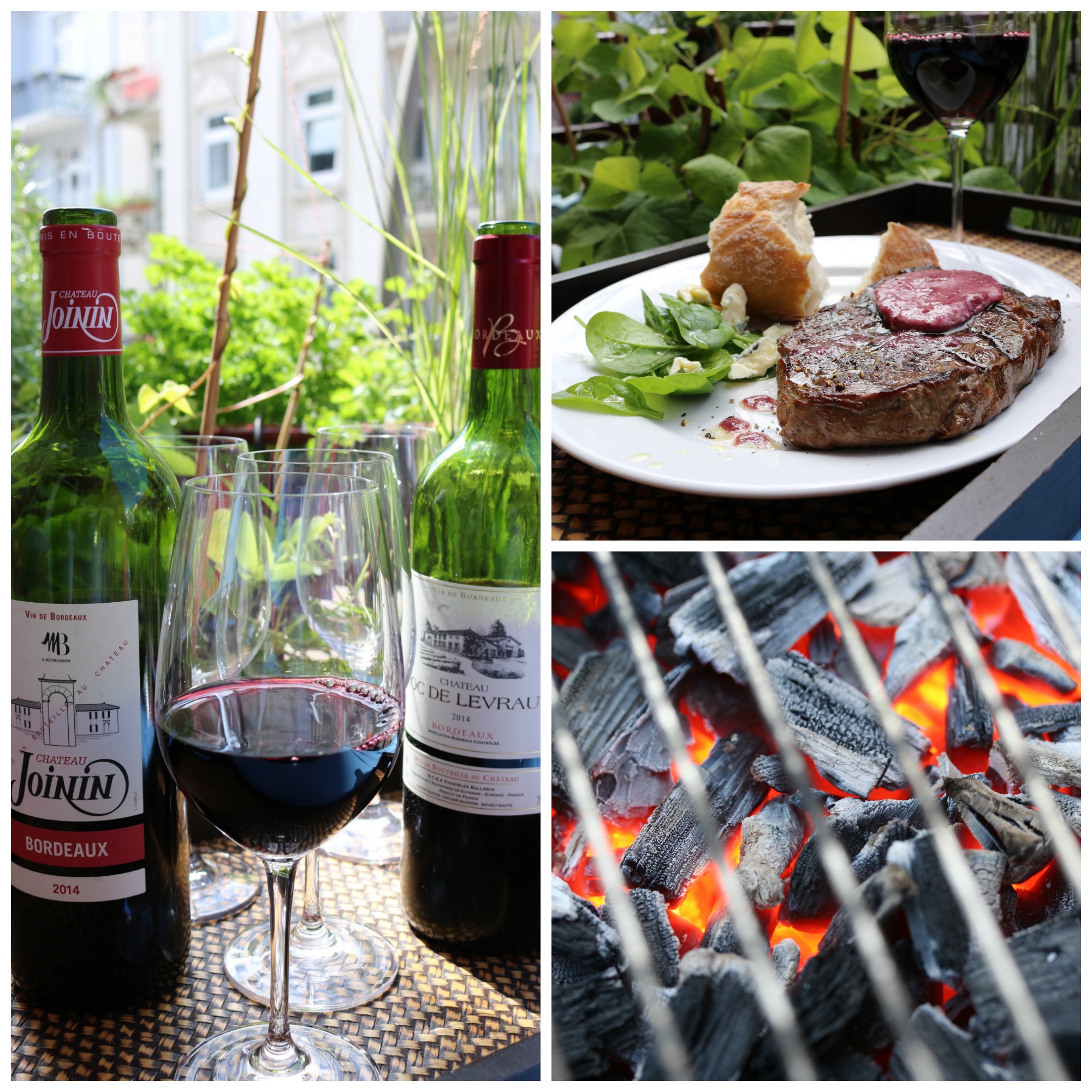 Wenn sogar der Sommer errötet: Kühler Rotwein am heißen Grill ...
